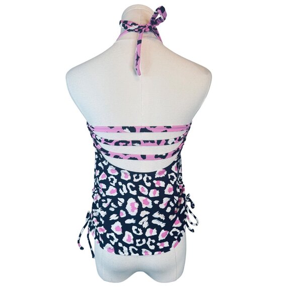 2/$30 NWT Salt & Cove Large Tankini Leopard Print Padded Bra Strappy Adjustable - Picture 3 of 14